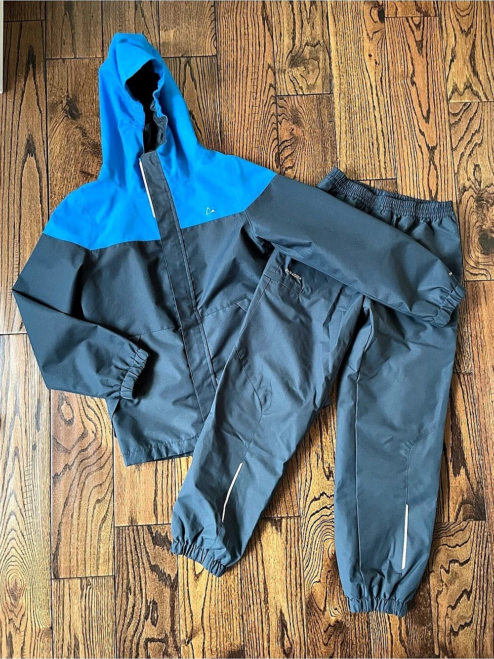 Paradox Kid's 2-Piece Rain Suit Blue & Gray Size Large (10-12)
